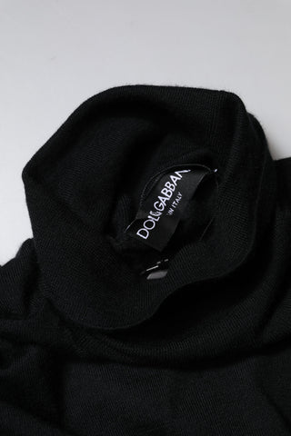 Dolce & Gabbana Black Cashmere Knitted Men Pullover Sweater