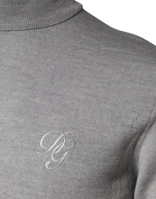 Dolce & Gabbana Gray Wool Knitted Men Pullover Sweater
