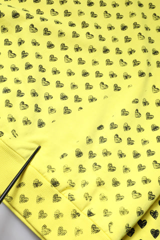 Dolce & Gabbana Yellow Heart Crew Neck Men Pullover Sweater