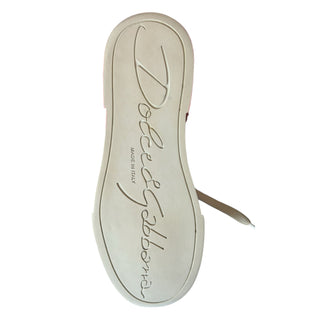 Dolce & Gabbana White Red Logo Portofino Sneakers Shoes