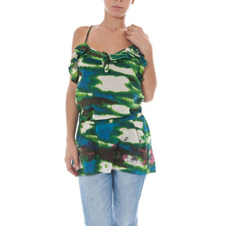John Galliano Green Cotton Women Top