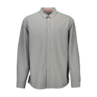 Tommy Hilfiger Gray Cotton Men Shirt