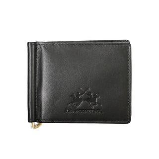 La Martina Black Leather Men Wallet