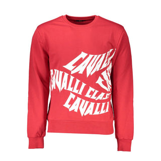 Cavalli Class Red Cotton Sweatshirt