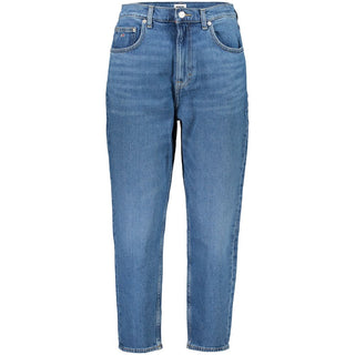 Tommy Hilfiger Blue Cotton Women's High-Waisted Jean