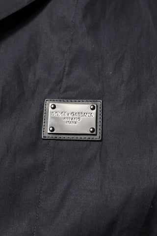 Dolce & Gabbana Black Short Sleeves Button Down Casual Shirt