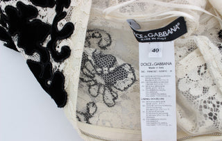 Dolce &amp; Gabbana Elegant Floral Lace Cap Sleeve Maxi Dress