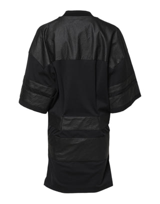 Dolce & Gabbana Black Cotton Short Sleeves V-neck T-shirt