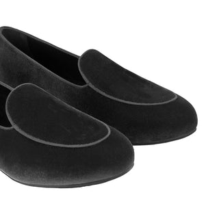 Charles Philip Gray Velvet Loafer