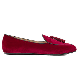 Charles Philip Red Velvet Loafer