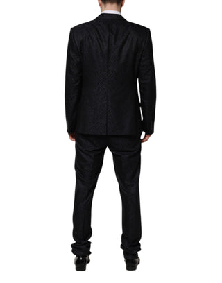 Dolce & Gabbana Black MARTINI King Skeleton 2 Piece Suit