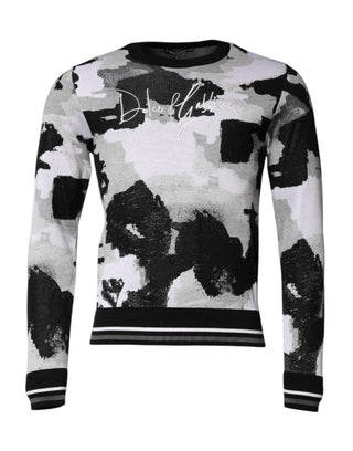 Dolce & Gabbana Multicolor Logo Crew Neck Pullover Sweater