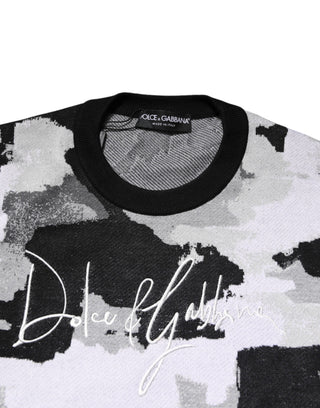 Dolce & Gabbana Multicolor Logo Crew Neck Pullover Sweater