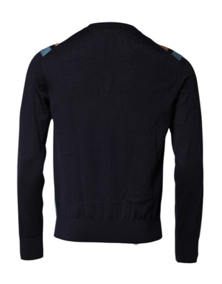 Dolce & Gabbana Multicolor Stripes Crew Neck Pullover Sweater