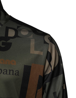 Dolce & Gabbana Multicolor Logo Full Zip Men Bomber Sweater