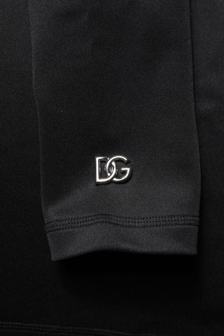 Dolce & Gabbana Black Polyester Turtleneck Pullover Sweater