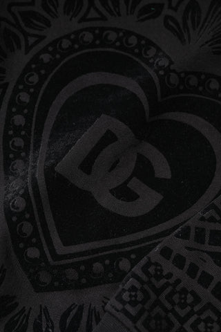 Dolce & Gabbana Black Printed Crew Neck Sweatshirt Sweater