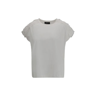 Fabiana Filippi T-Shirt with tulle appliqués