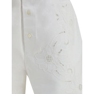Marine Serre Linen Shorts