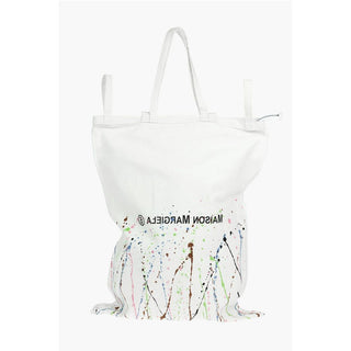 Maison Margiela MM6 Canvas Maxi Tote Bag in PAINT-SPLATTER Print with Logo