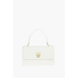 Moschino LOVE Faux Leather Bag with Front Monogram and Turn Lock Clos