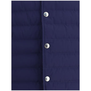 Brunello Cucinelli Blue Polyester Sleveless Jacket