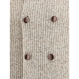 Brunello Cucinelli Beige Fleece Wool Coat