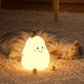 Cute Pear Shape Night Light LED Night Light for Bedroom Sleeping with Fun Sleep Light Multiple Colors Lighting 