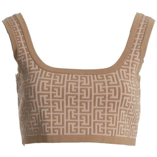 Balmain Beige Wool Women Top