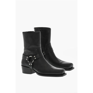 Dsquared² Leather RING Boots With Harness Details