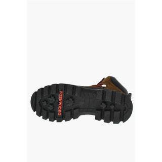 Dsquared² Leather Vintage Effect BUBBLE Mountain Boots