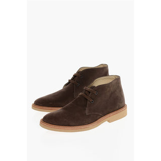 Corneliani Solid Color Suede Desert Boots