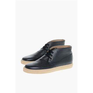 Corneliani CC COLLECTION Leather Chukka Boots with Contrasting Sole