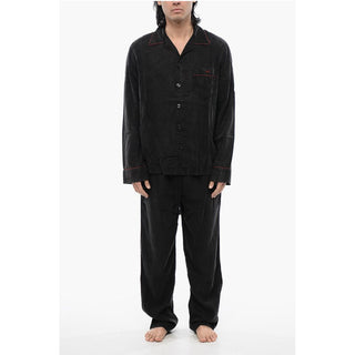 Diesel Faded Effect Solid Color UMSET-LOOMY Long Pyjamas Set with C