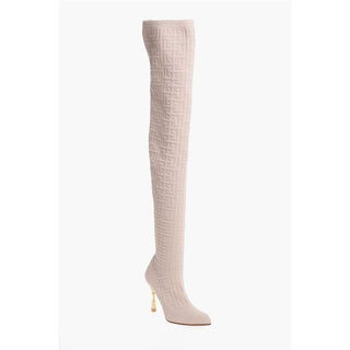 Balmain Monogrammed Over-the-knee Boots