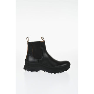 Jil Sander Leather Chelsea Booties with Vibram Sole