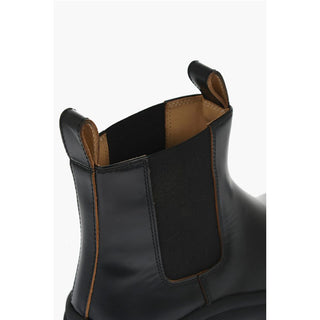 Jil Sander Leather Chelsea Booties with Vibram Sole