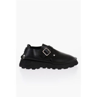 Jil Sander Leather Desert Booties with Front Buckle