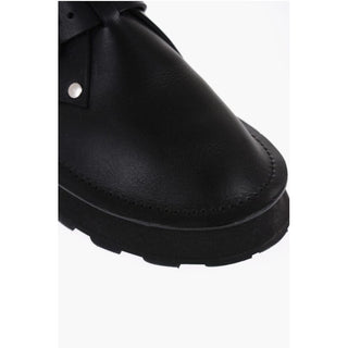 Jil Sander Leather Desert Booties with Front Buckle