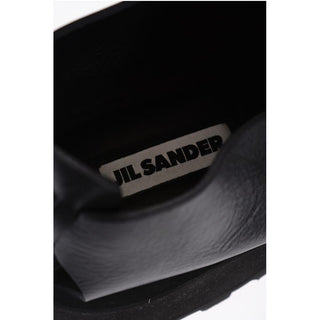 Jil Sander Leather Desert Booties with Front Buckle