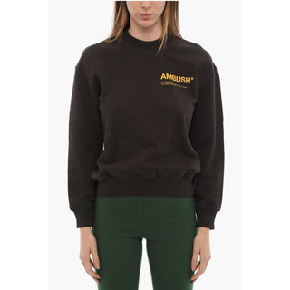 Ambush Brushed Cotton Crew-neck Sweatshirt with Printed Logo