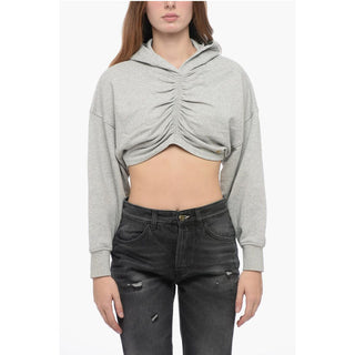 Palm Angels Cotton Cropped Hoodie