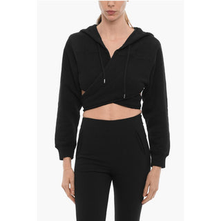 Ambush Solid Color Crop Hoodie to Wrap at the Waist