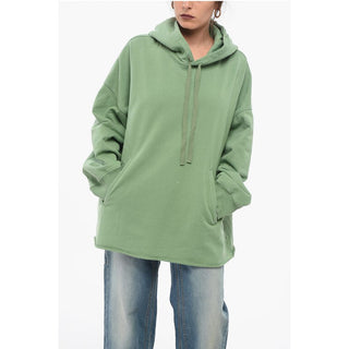 Maison Margiela MM6 Brushed Cotton Hoodie with Raw-cut Hem