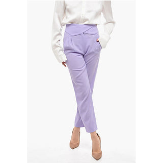 Blazé Milano Wool High-waisted Pants with Crossed Closure
