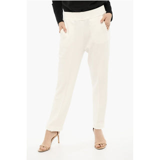 Woolrich Frayed-Hem Cotton Joggers with Side-Logo