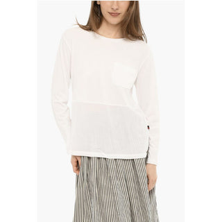 Woolrich Crew-Neck T-shirt with Breast Pocket with Side Split