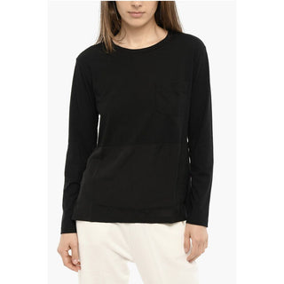 Woolrich Crew-Neck T-shirt with Breast Pocket and Side Split