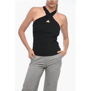 MSGM Ribbed Design Knitted Tank Top