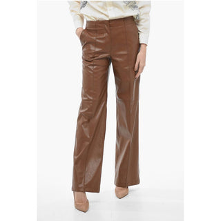 MSGM Straight Fit Eco-leather Pants